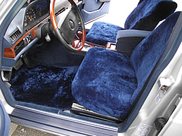 Mercedes 260SE Lammfell blau