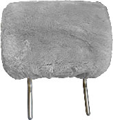 Lammfell Kopfstützenbezug silber