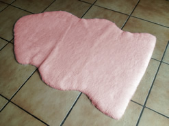 Teppich Lammfell pink