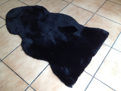 Teppich Lammfell schwarz