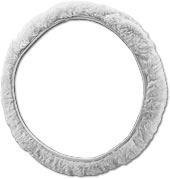 Lenkradbezug Lammfell silber