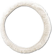 Lenkradbezug Lammfell weiss